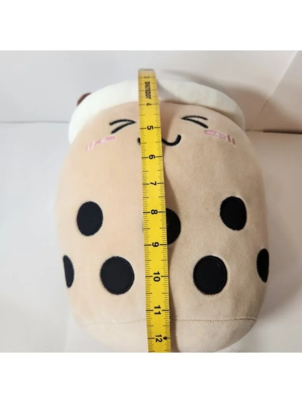 Kawaii Boba Tea Plush 12 Inch Brown Bubble Tea Stuffed Animal Squishy Toy Pillow
